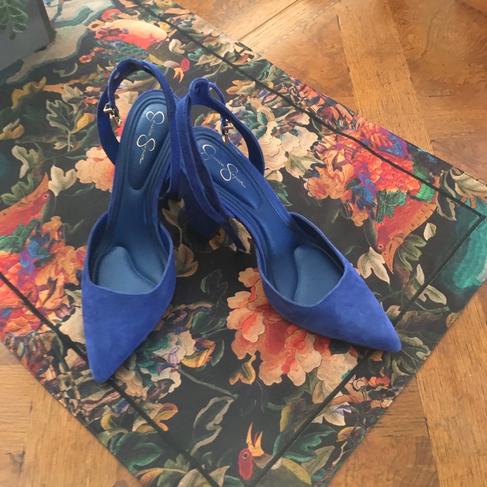 Jessica Simpson Royal Blue Heels 9